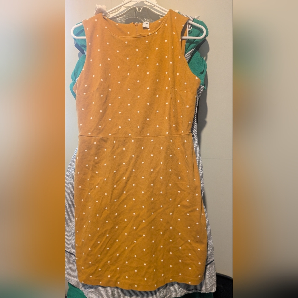 Polka Dot Dress Yellow Old Navy